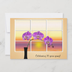 Invitación a la orquídea de cumpleaños