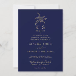 Invitación a la Palm Tree con logotipo de Boda de