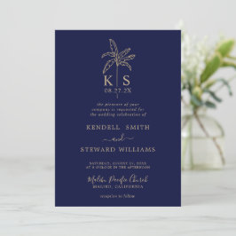 Invitación a la Palm Tree con logotipo de Boda de