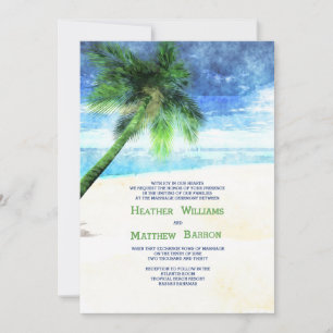 Invitación a la palma acuarela