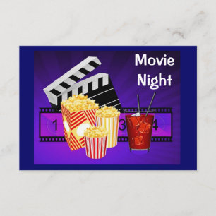 invitación a la pantalla del cine nocturno