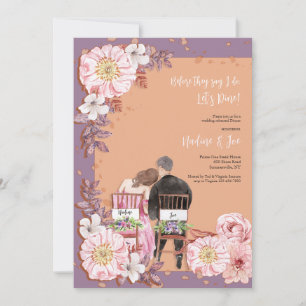 Invitación a la pareja de la cena de ensayo