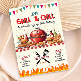 Invitación A La Parrilla Y Al Chill, Cumpleaños Ed