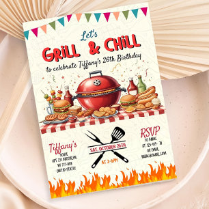 Invitación A La Parrilla Y Al Chill, Cumpleaños Ed