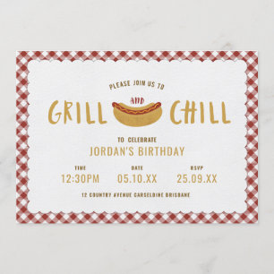 Invitación a la parrilla y al pollo