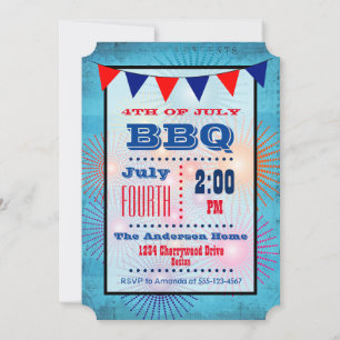 Invitación a la parrillada del 4 de julio con band