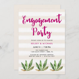 Invitación a la Parte de compromiso de Glam Cactus