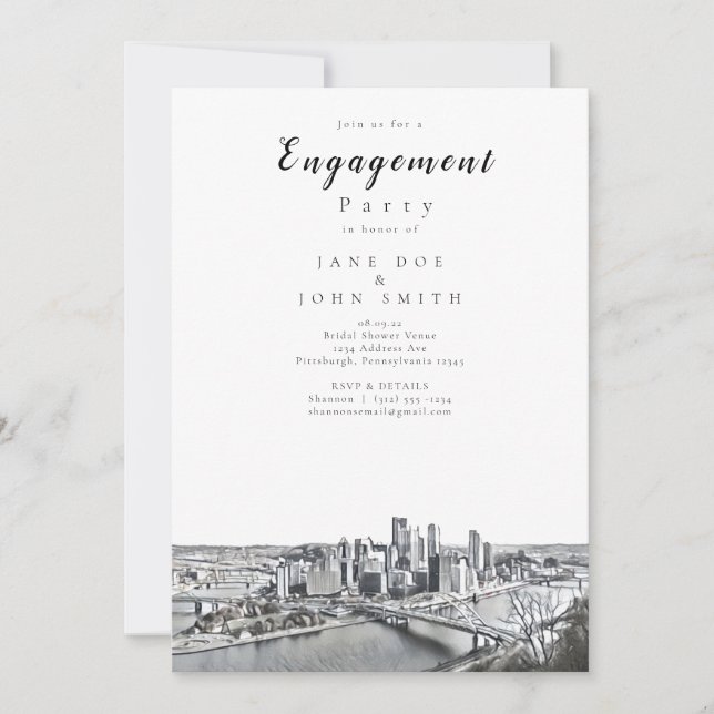 Invitación a la Parte de compromiso de Pittsburgh (Anverso)