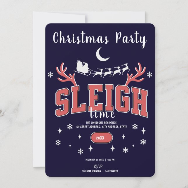 Invitación a la parte de Navidades de la Marina Sl (Anverso)