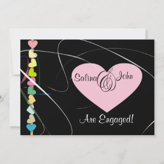 Invitación a la participación de corazones colorid