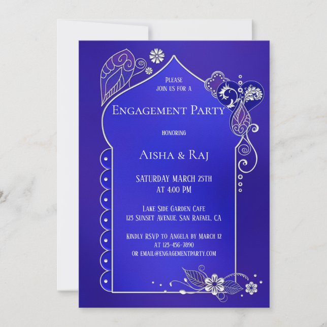 Invitación a la participación de Indigo Silver Hen (Anverso)