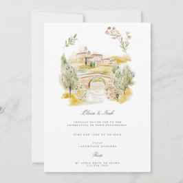 Invitación a la participación de Italia en acuarel