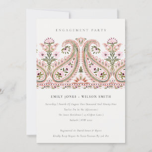 Invitación a la participación de Pink Green Floral