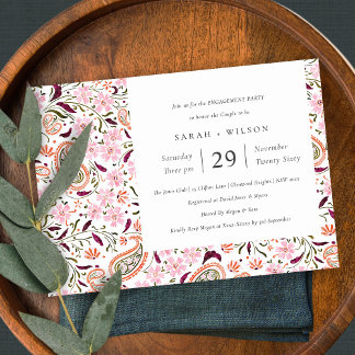Invitación a la participación de Pink Green Floral