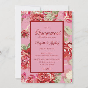Invitación a la participación de rosa rojo