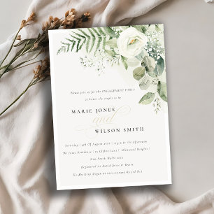 Invitación a la participación floral blanca de la
