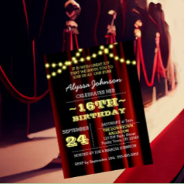 Invitación a la película luces amarillas dulces 16