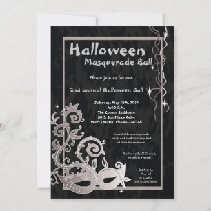 Invitación a la pelota de Halloween de la Mascarad