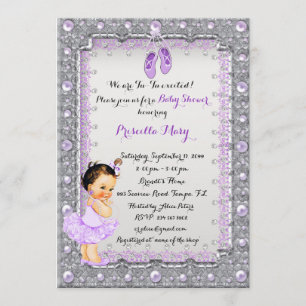 Invitación a la Pequeña Ballerina en Baby Shower, 