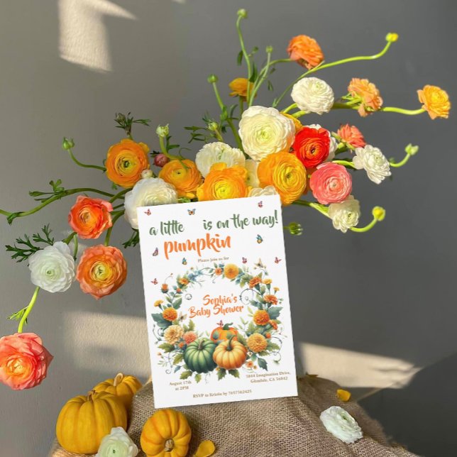 Invitación a la pequeña calabaza de Baby Shower -  (Subido por el creador)