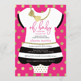 Invitación a la pequeña dama de Baby Shower, Purpu