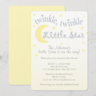 Invitación a la pequeña estrella de la ducha de be