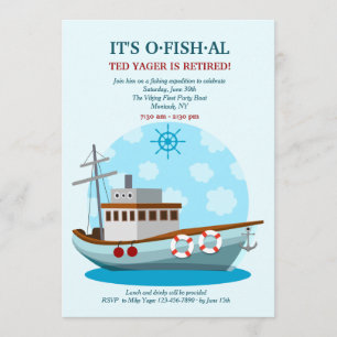 Invitación a la pesca en barco Fiesta