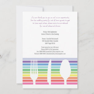 Invitación a la picadura de arco iris para la cena