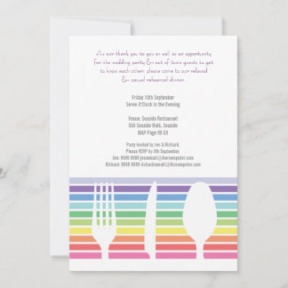 Invitación a la picadura de arco iris para la cena