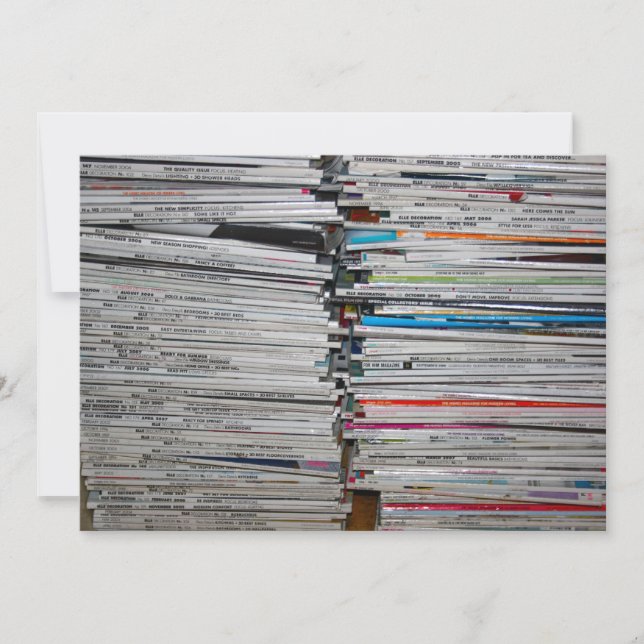 Invitación a la pila de revistas (Anverso)