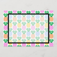 Invitación a la piña tropical en blanco