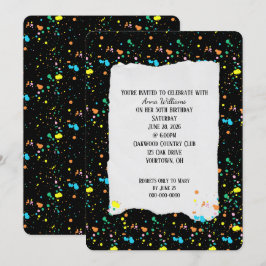 Invitación a la pintura de fiesta de cumpleaños