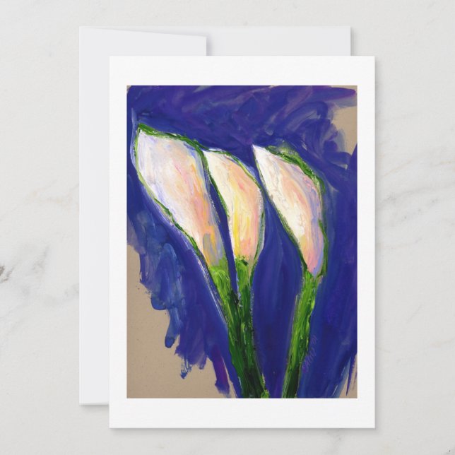 Invitación a la pintura de flores de Lily "Setting (Anverso)