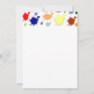 Invitación a la pintura de salpicaduras