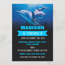 Invitación a la piscina de invitados por cumpleaño