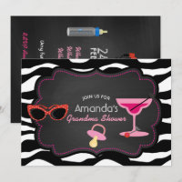 Invitación a la pizarra Baby Shower de la abuela m