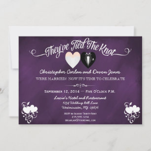 Invitación a la pizarra del Boda Trendy Purple Cha