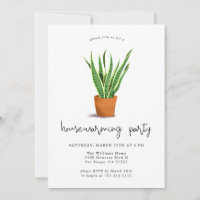 Invitación a la planta de serpientes Fiesta para e