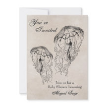 Invitación a la playa de Baby Shower Jellyfish Vin