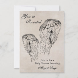 Invitación a la playa de Baby Shower Jellyfish Vin