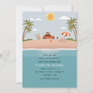 Invitación a la playa de destino