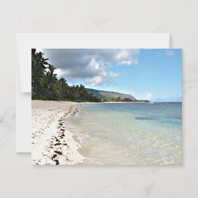 Invitación a la playa de Hawái (Anverso)