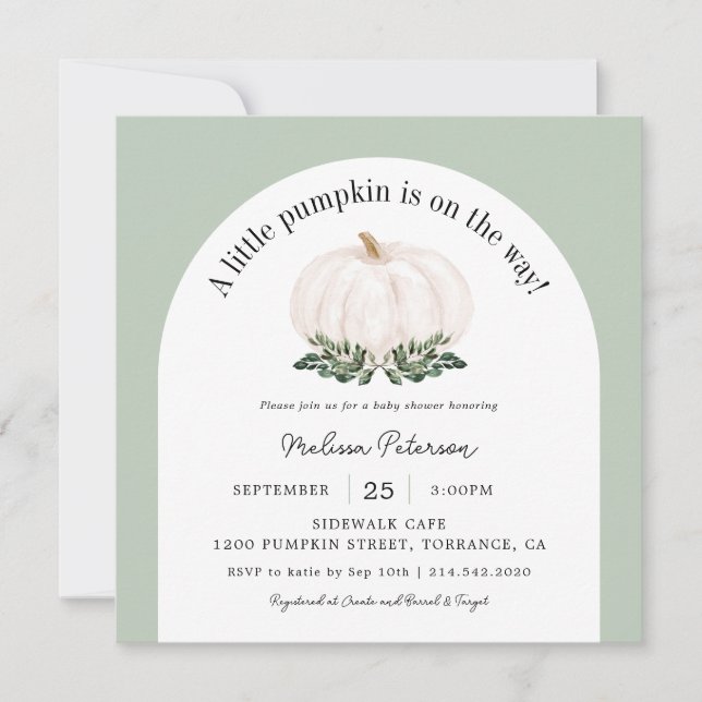 Invitación a la plaza Baby Shower Square de la Cal (Anverso)