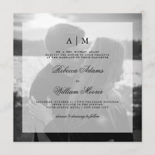 Invitación a la Plaza de la Foto Boda Moderna  Sup