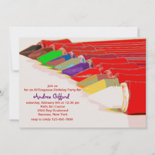 Invitación a la pluma colorante
