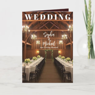 Invitación a la portada de la revista boda Country