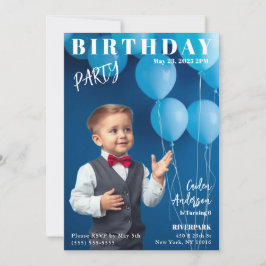 Invitación a la portada de la revista Boy Birthday