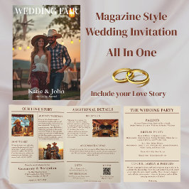 Invitación a la portada de la revista Country Wedd