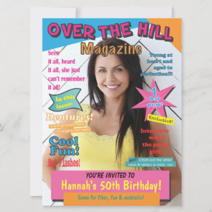 Invitación a la portada de la revista Over the Hil