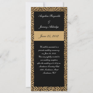 Invitación a la posboda de la impresión de leopard